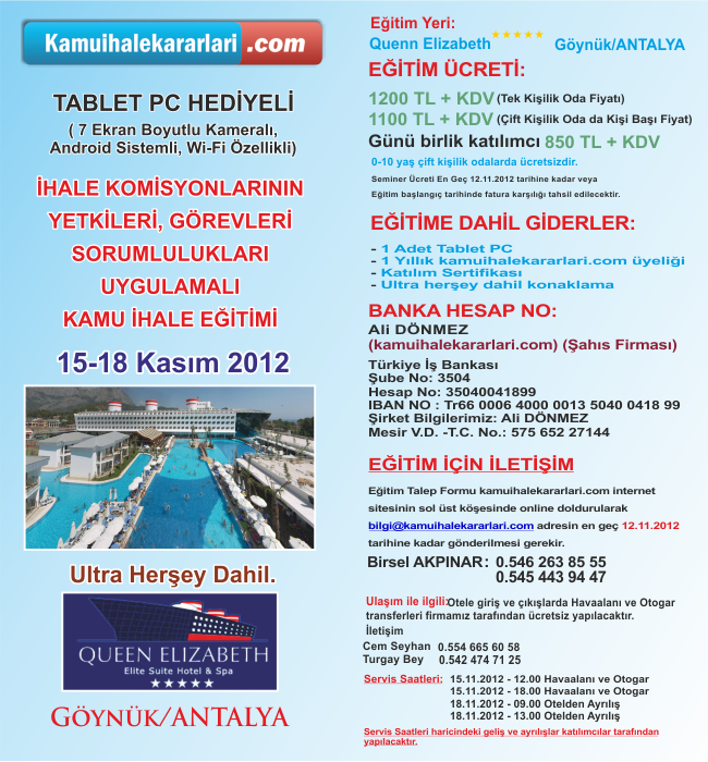 İhale Komisyonlarının Yetkileri, Görevleri Sorumlulukları Uygulamalı Kamu İhale Eğitimi