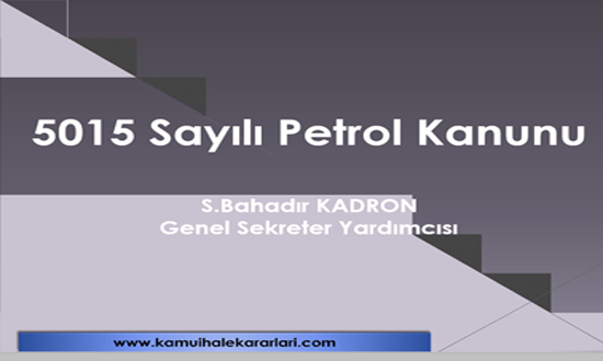 5015 Sayılı Petrol Kanunu